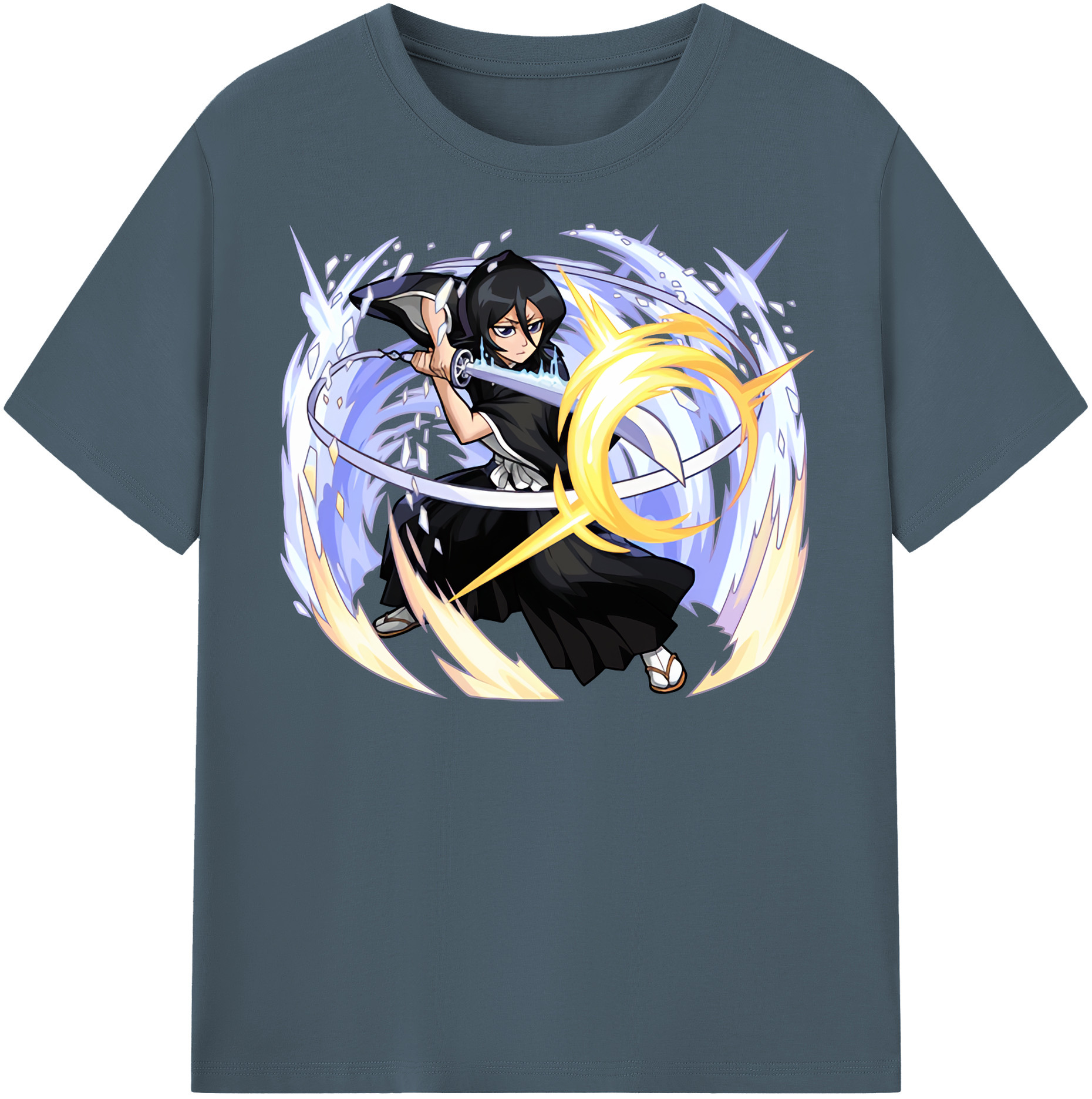 （画像用） ブリーチ 朽木ルキア BLEACH Kuchiki Rukia 綿100％半袖Tシャツ（フロントプリント）